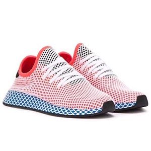 NWOB Adidas Deerupt ‘Red Blue’ Women’s Sneaker